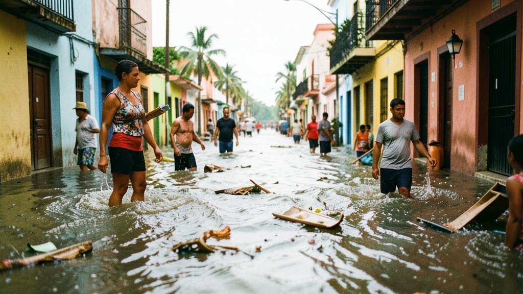 Lluvias en Playas dejan 2.600 afectados y calles anegadas