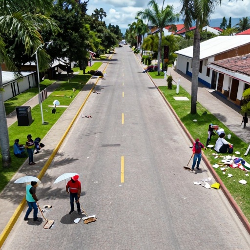 Durán intensifica limpieza en Av. León Febres Cordero para recuperar espacios públicos