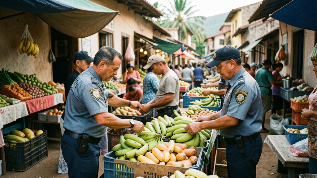 Intendencia de Policía del Guayas fiscaliza precios del plátano en Milagro, Naranjal y Balao