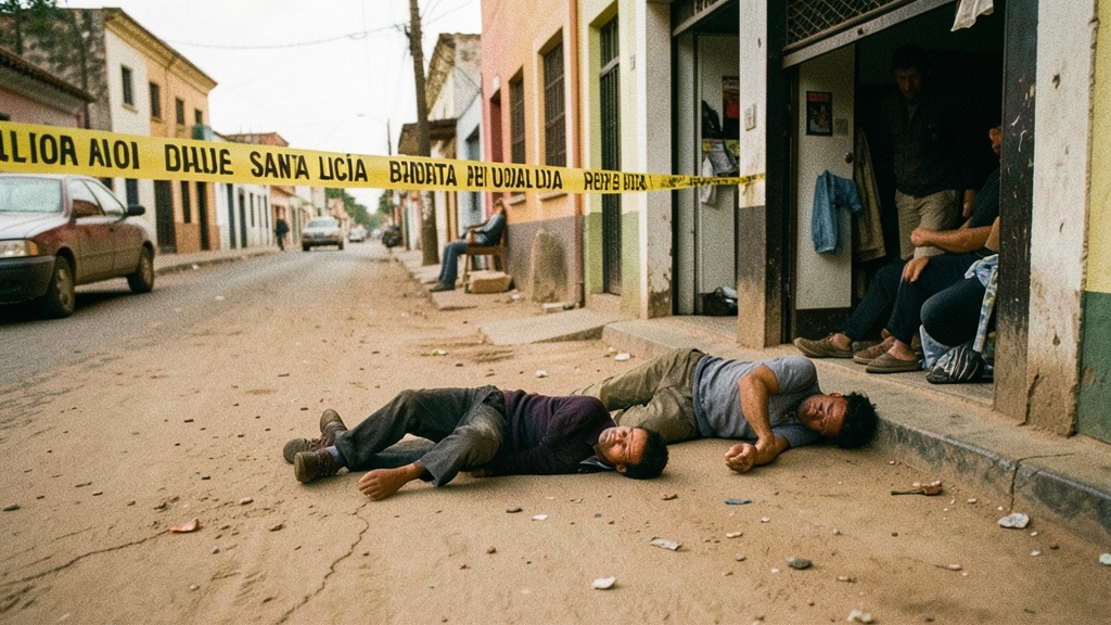 Robo violento en Santa Lucía deja dos hombres heridos y sustrae más de 20 mil dólares