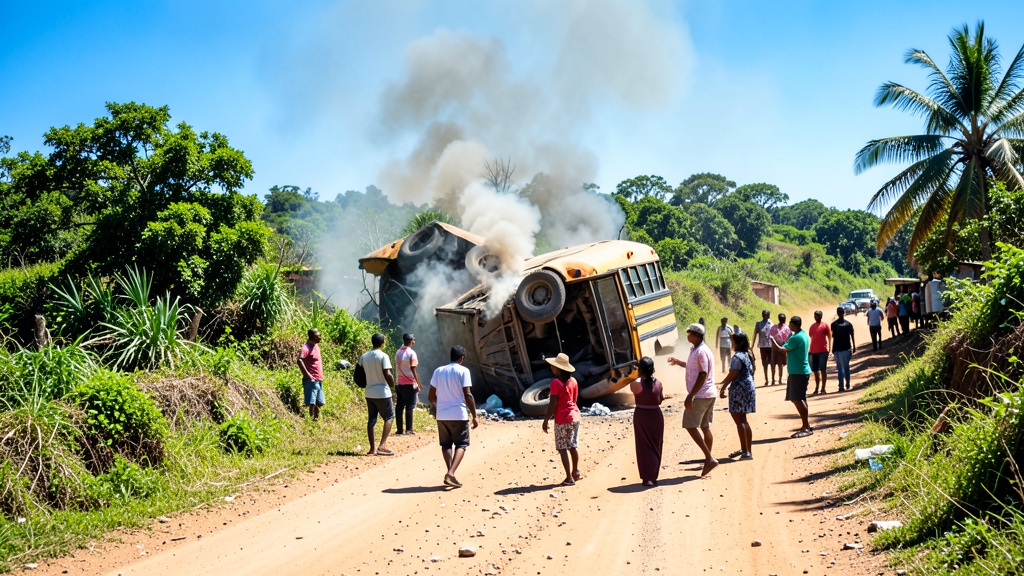 Volcamiento de bus interprovincial deja ocho heridos en Durán