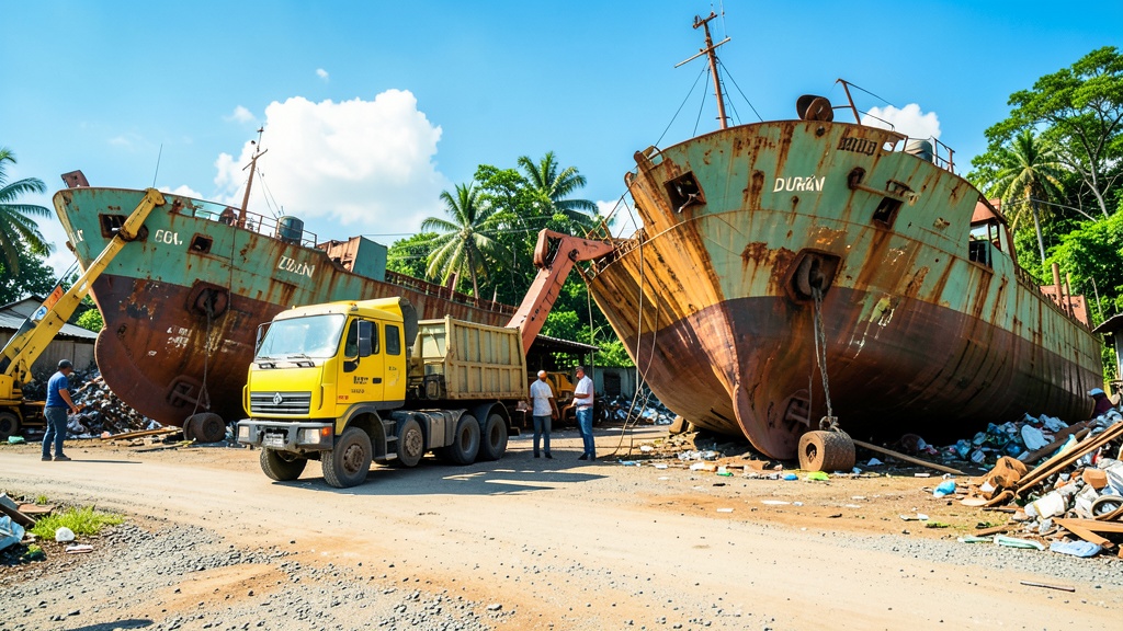 Durán se consolida como hub de reciclaje naval al importar barcos para chatarrización
