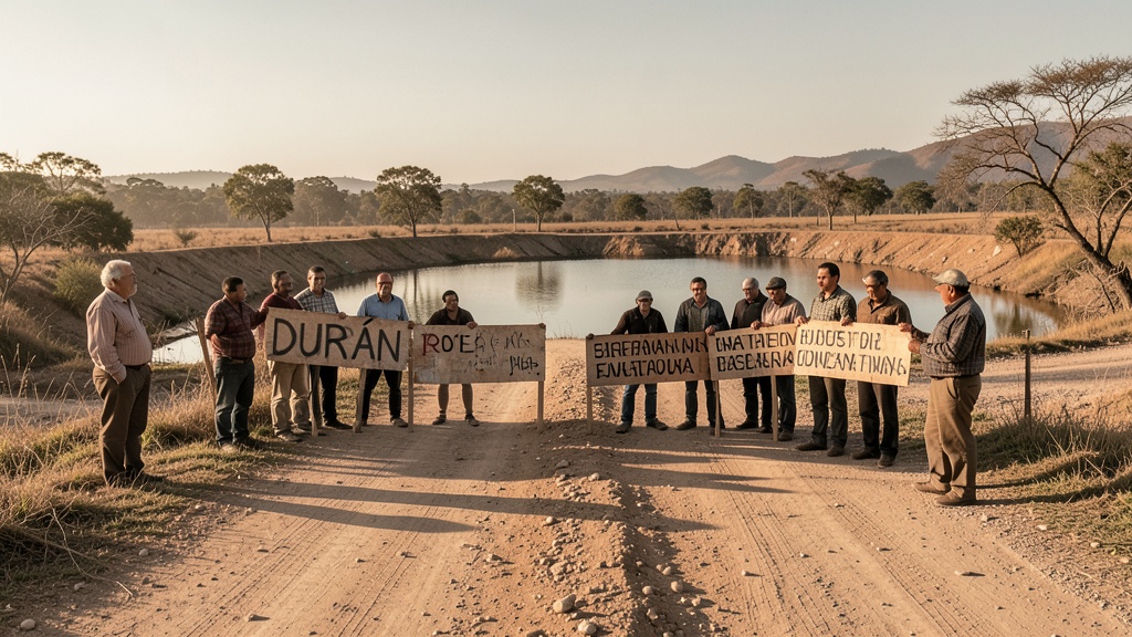 Vecinos de El Recreo bloquean reservorio en Durán por falta de agua