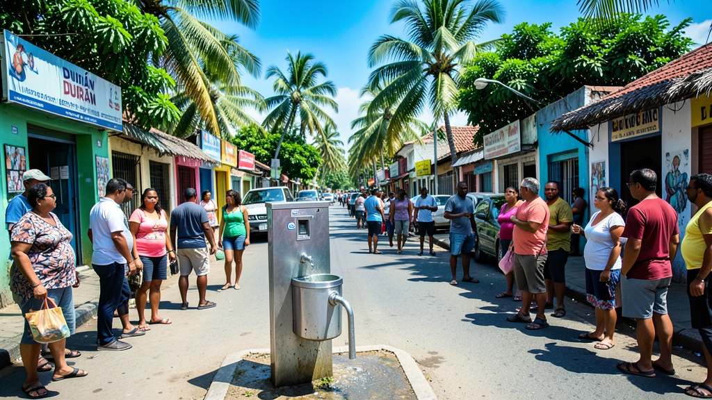 Gobernación del Guayas abasteció agua potable en Durán tras dos semanas de escasez