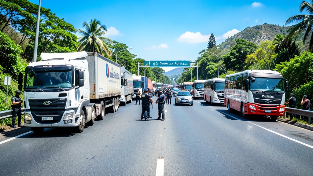 Bloqueo en Durán-La Puntilla por huelga docente; Policía controla acceso a Guayaquil