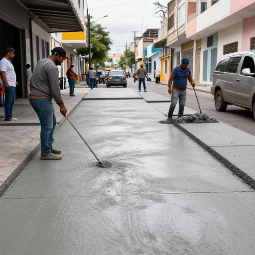 Playas renueva su casco central con calles de hormigón para durar 30 años