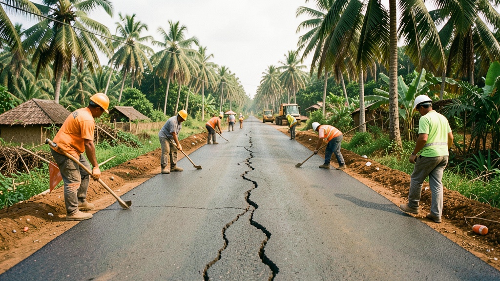 Prefectura del Guayas avanza rehabilitación de vía en Nobol para 10 mil personas