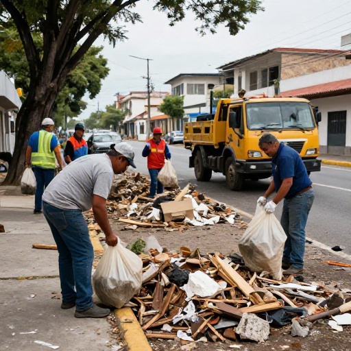 Alcaldía habilita 6 centros gratuitos para escombros en Guayaquil