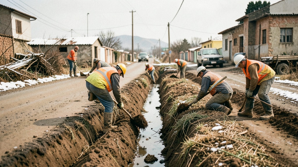 Naranjito inicia limpieza de cunetas antes del invierno