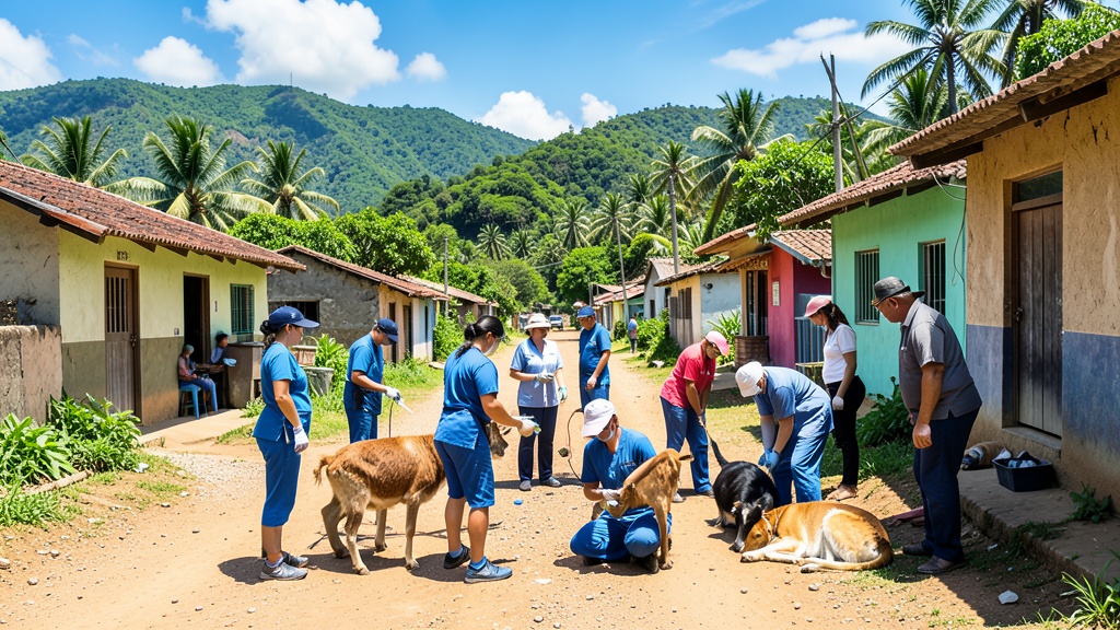 Brigadas veterinarias del GAD Durán atendieron a mascotas en El Recreo y Cerro Las Cabras