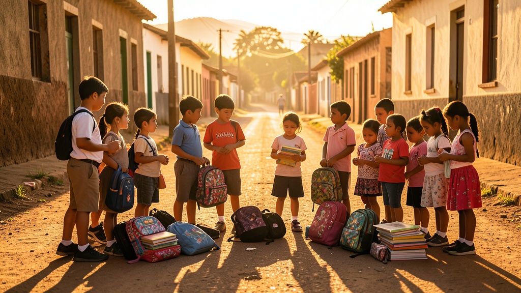 Entrega de kits escolares llega a niños de primaria en Río Babahoyo