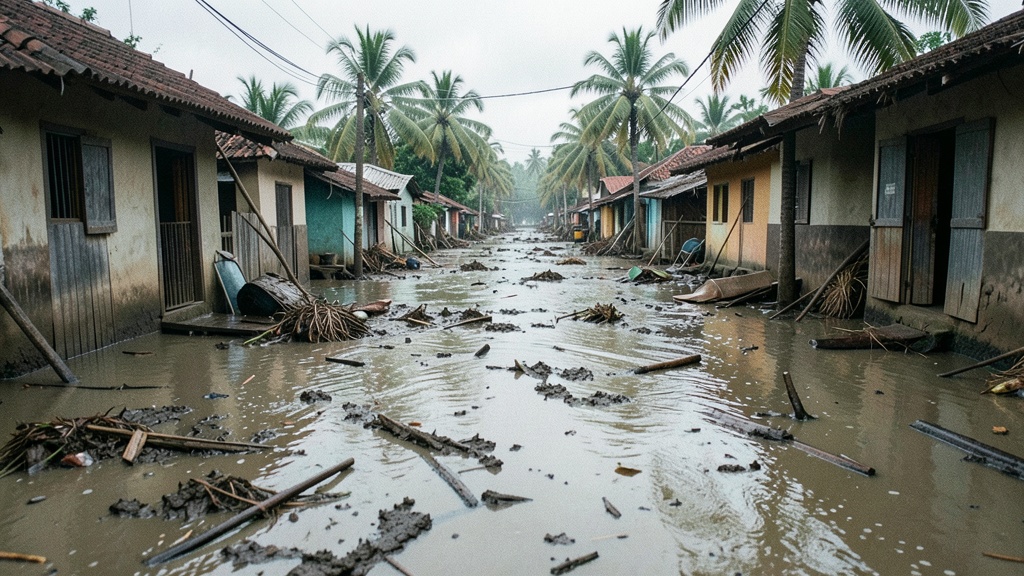 Posorja bajo el agua: lluvias de 12 horas colapsan vías y entran a hogares