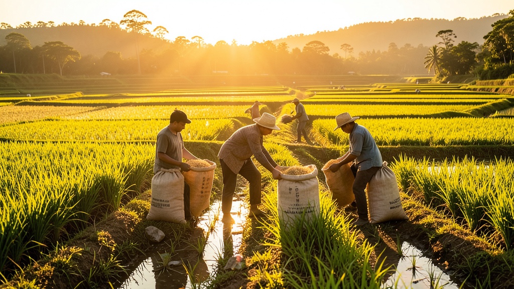 Agricultores de Samborondón recibieron 900 sacos de arroz certificado