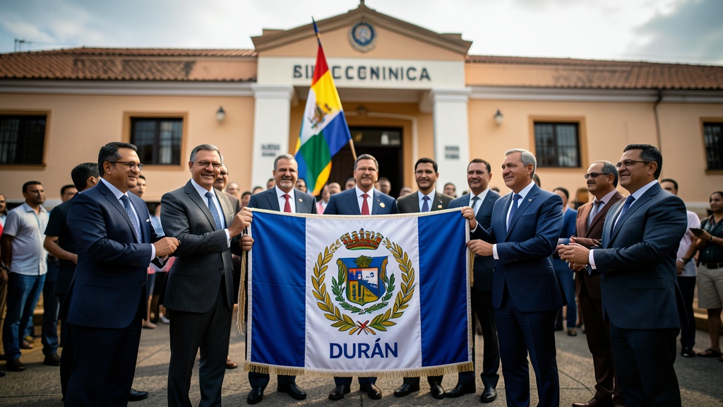 Gobierno Municipal de Durán rinde homenaje al Escudo Nacional este 31 de octubre