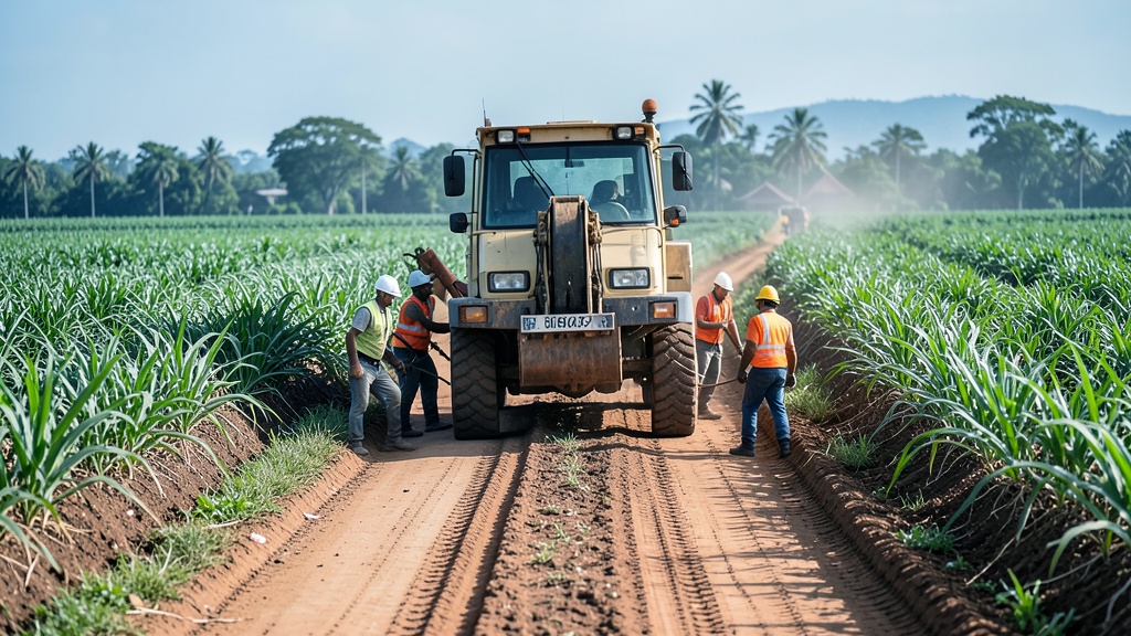 Reconforman 2,5 km de vía en Las Maravillas para mejorar el transporte agrícola