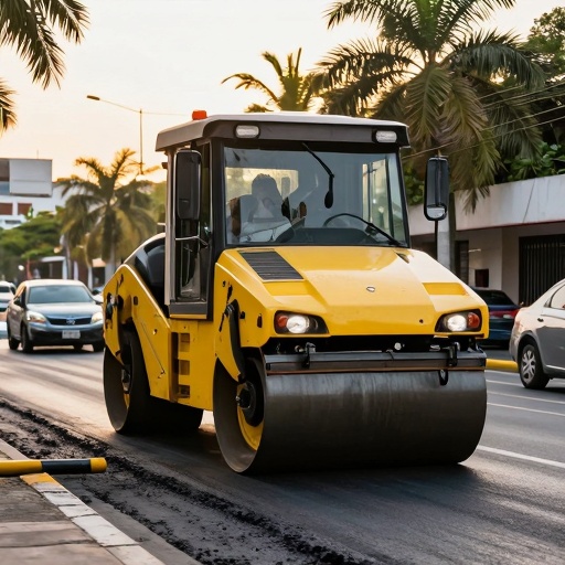 Gobierno de Durán avanza bacheo en Av. Amazonas para agilizar tráfico
