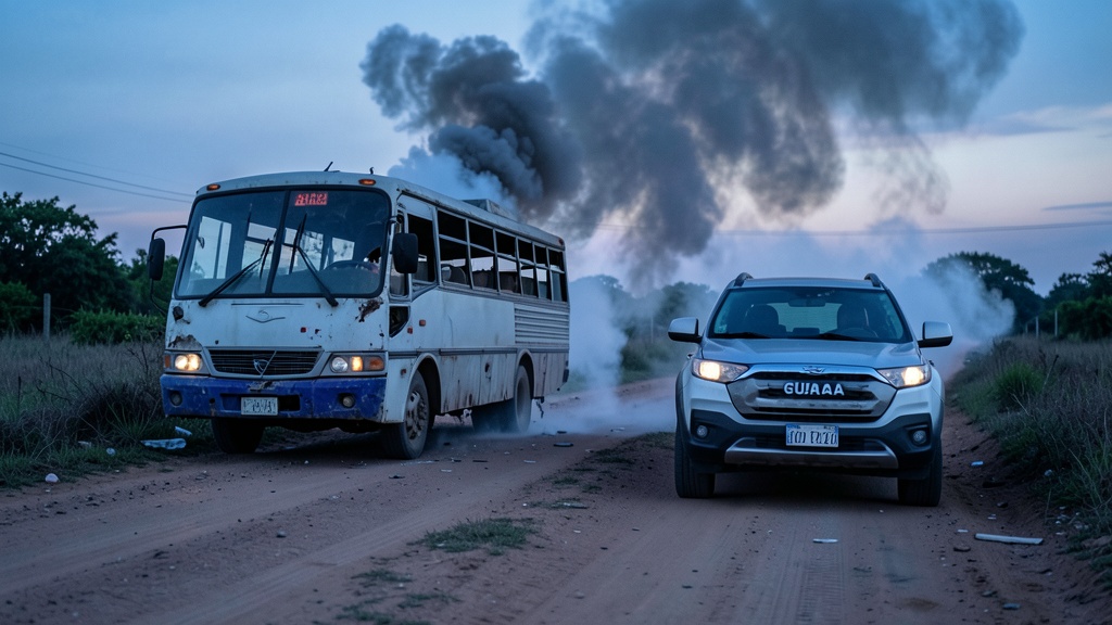Cuatro heridos en choque entre bus y camioneta en vía Santa Lucía - Palestina
