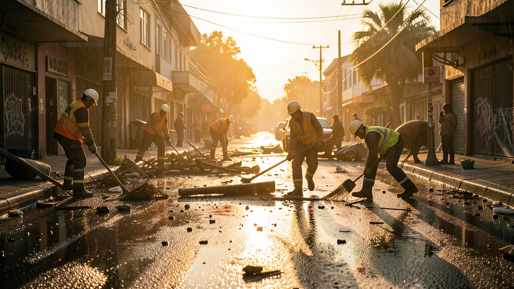 Conorte repara inundaciones en vía La Aurora-Samborondón; Daule espera reparación de avenida
