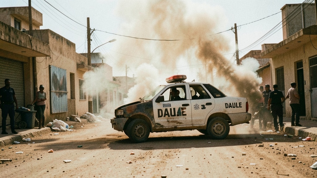 Explosión en Comando Policial de Daule deja patrullero dañado y sin heridos