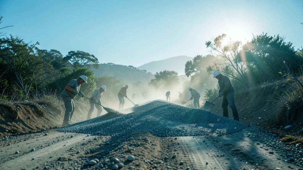 Obras Públicas avanza con colocación de material pétreo en calles de Nuevo Balzar