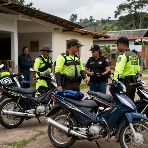 Operativo policial desmantela red criminal en Fincas Delia, Durán: hallan motos y uniformes