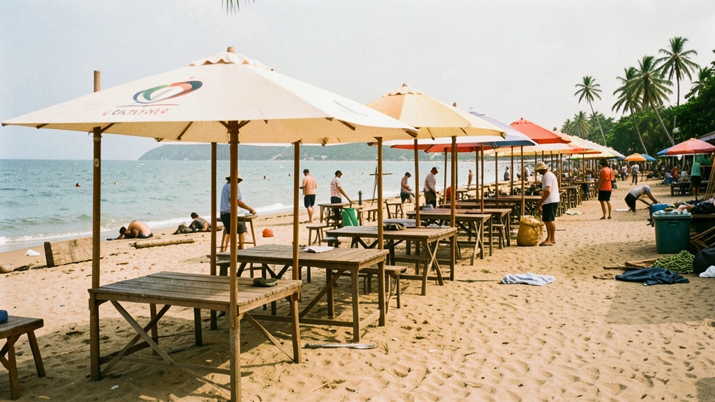 Municipio de Playas reduce alquiler de carpas y parasoles para ordenar la playa