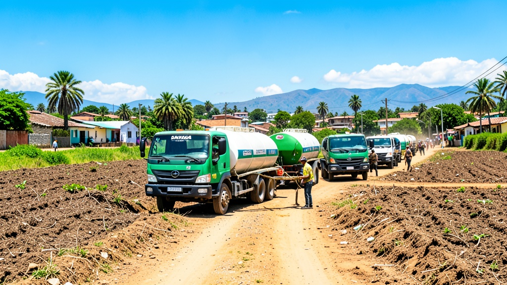 Tanqueros del Gobierno entregan agua en Durán tras dos semanas sin suministro