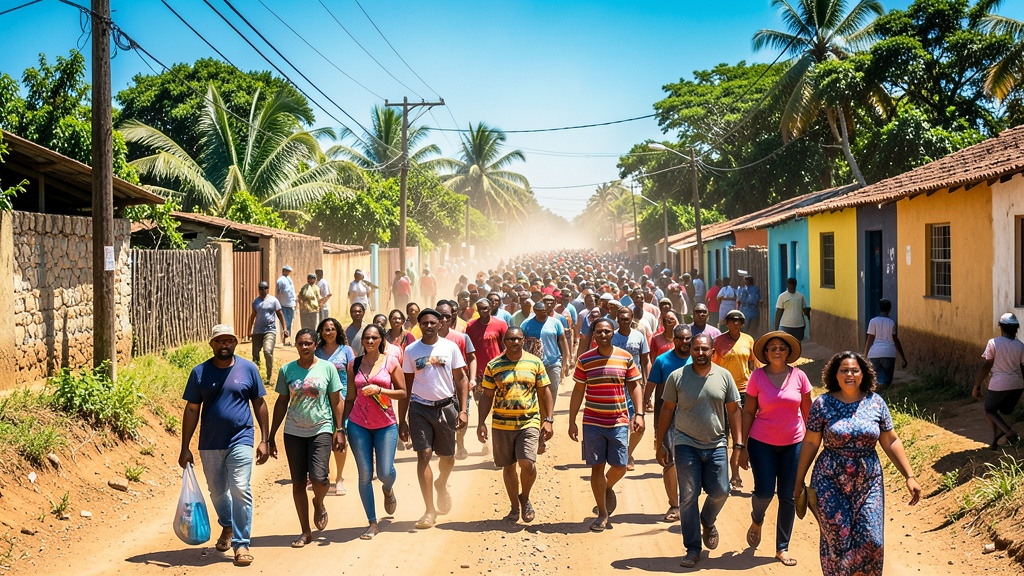Miles de fieles caminan 6 km bajo el sol en la procesión del Divino Niño en Durán