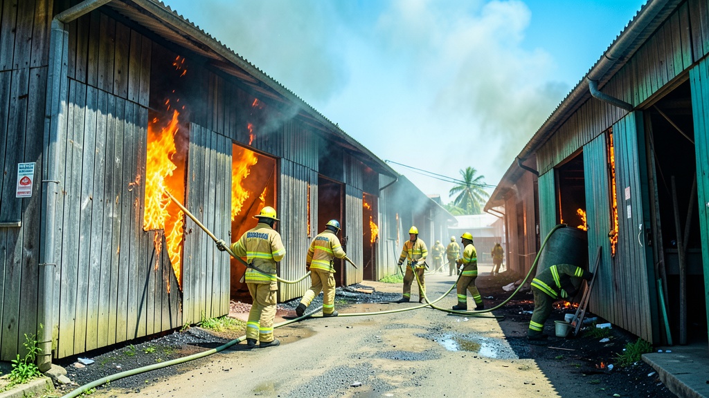 Incendio en bodega de solventes en Mapasingue Este requirió 60 bomberos