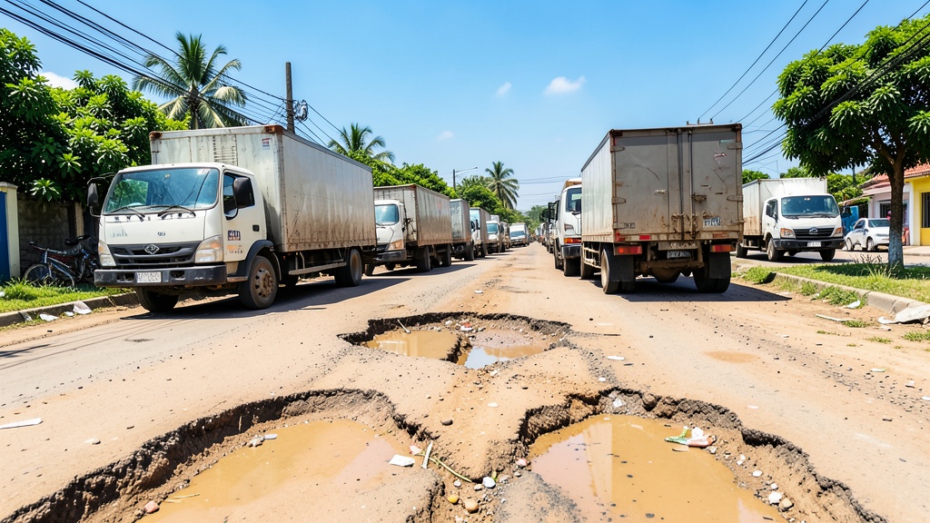 Vecinos denuncian baches en Abel Gilbert 3 ante el arribo de buses alimentadores