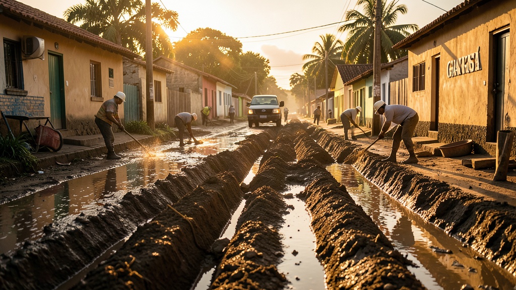 En Sabanilla, Daule, el estero solo se limpia con lluvia; alcalde asegura intervención