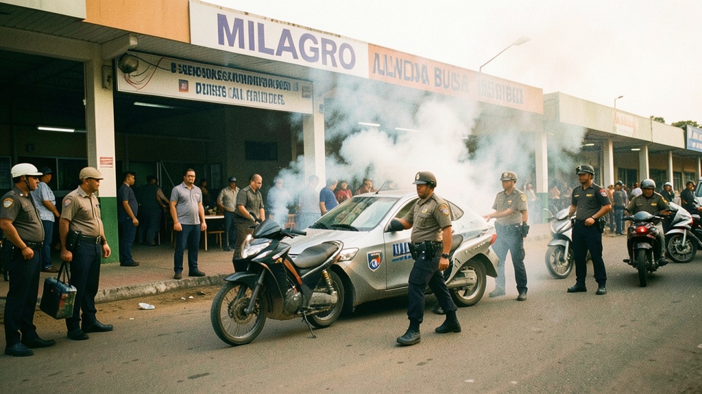 Tránsito de Milagro intercepta mototaxi en terminal tras intento de secuestro