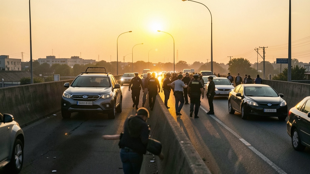 Durán inicia el semáforo amarillo con controles en el puente Unidad Nacional