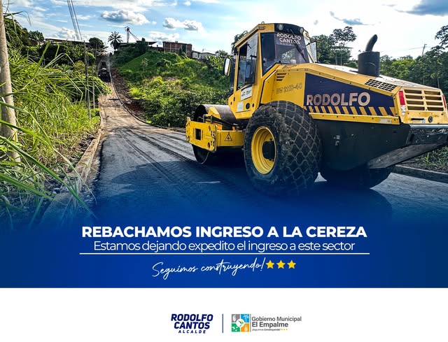 Rebacheo mejora el acceso al sector La Cereza tras lluvias en El Empalme