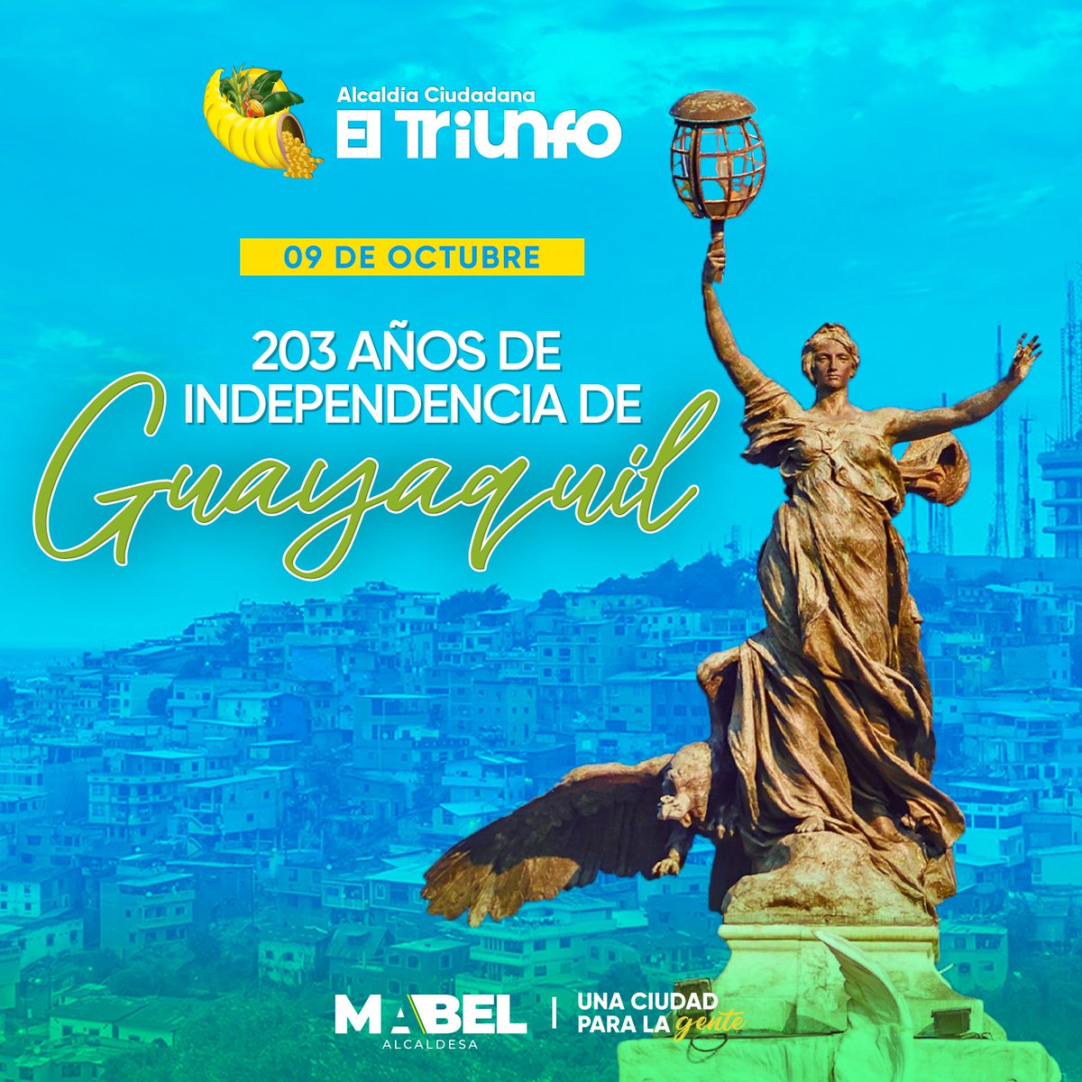 El Triunfo rinde homenaje a los 203 años de la Independencia de Guayaquil