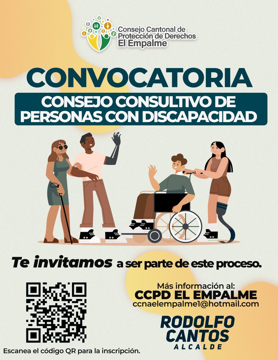 El Empalme abre convocatoria para el Consejo Consultivo de Personas con Discapacidad