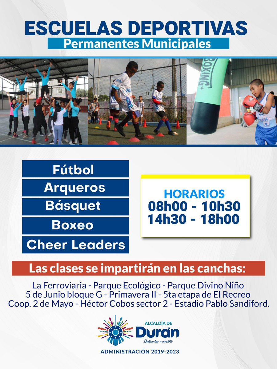 Inscripciones abiertas en La Ferroviaria para escuelas deportivas de Durán
