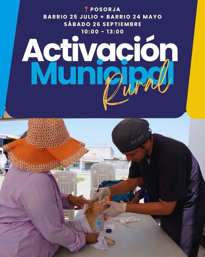 Brigadas veterinarias atienden a mascotas en 25 de Julio y 24 de Mayo
