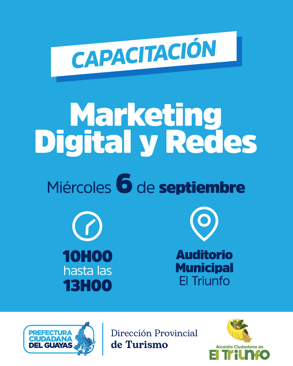 El Triunfo: La Alcaldía abre inscripciones para cursos de marketing digital