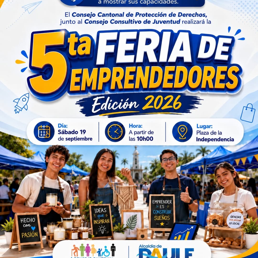 La Aurora y Daule se unen: 5ta Feria de Emprendedores 2026 este sábado