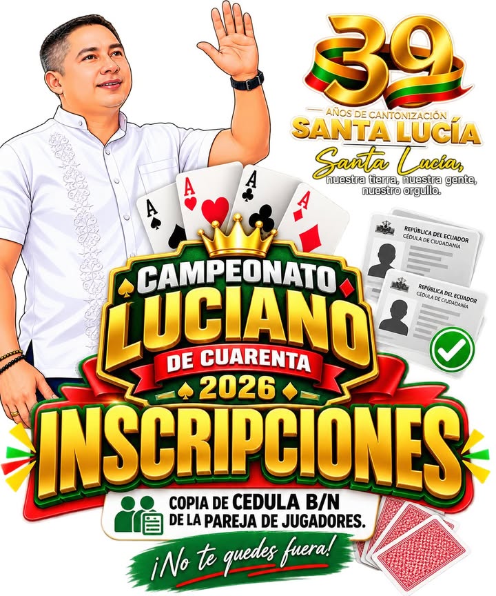 GAD Santa Lucía reconoce a Ubaldo Isidro Urquizo Mora por su labor comunitaria