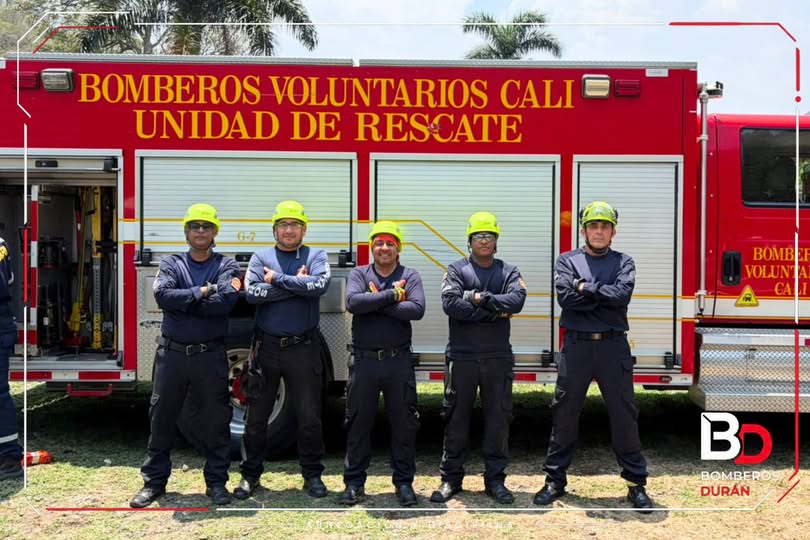 Bomberos de Durán perfeccionan rescate vehicular tras curso internacional en Cali