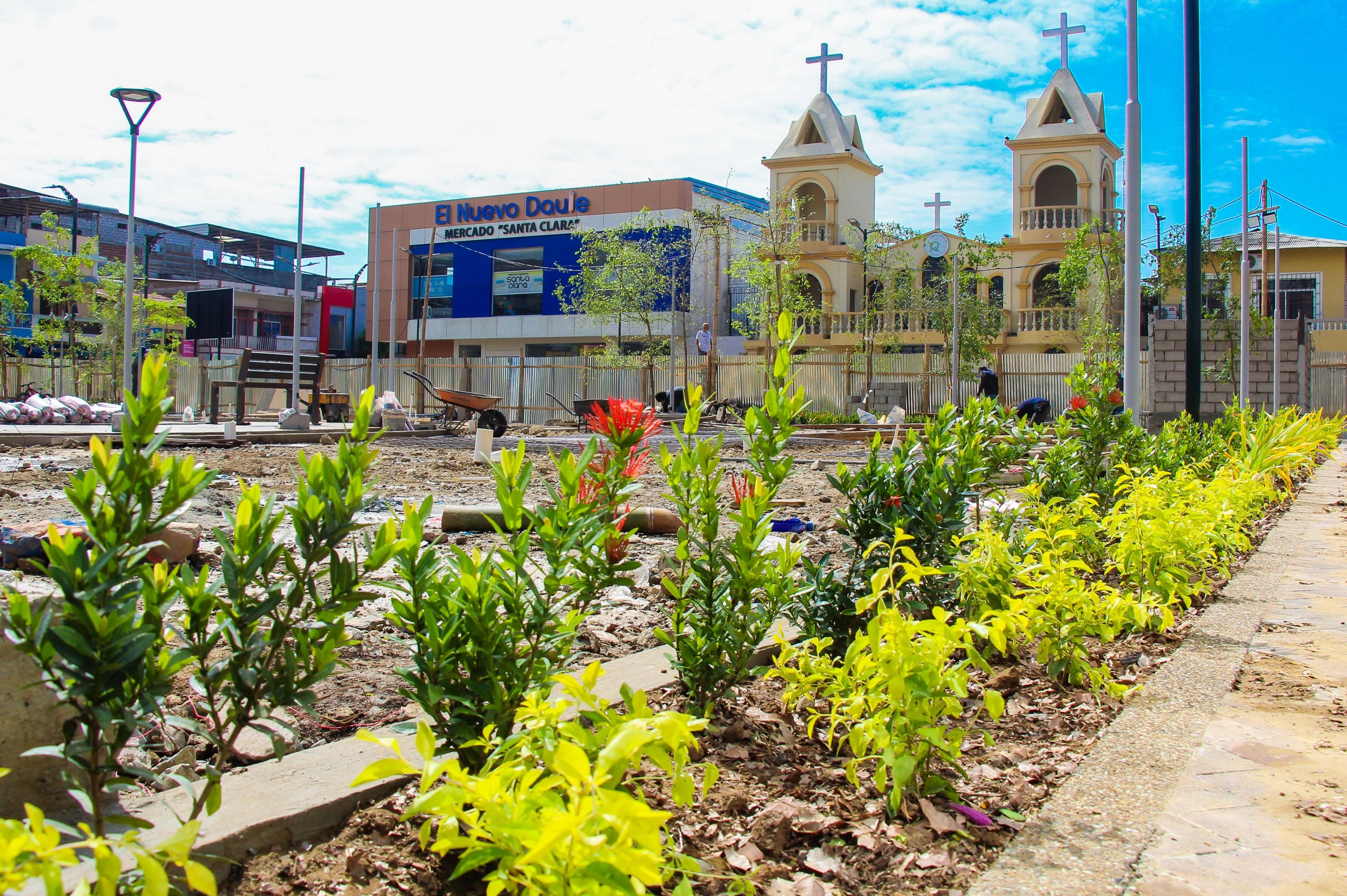 Avanza la remodelación del Parque Santa Clara para mejorar la convivencia familiar en Daule