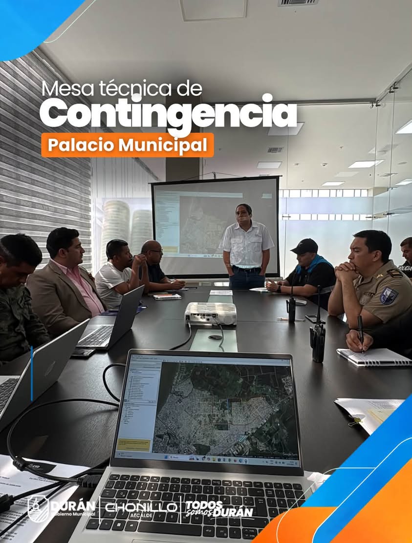 Durán: Mesa técnica unifica protocolos ante amenaza climática con Policía y Bomberos