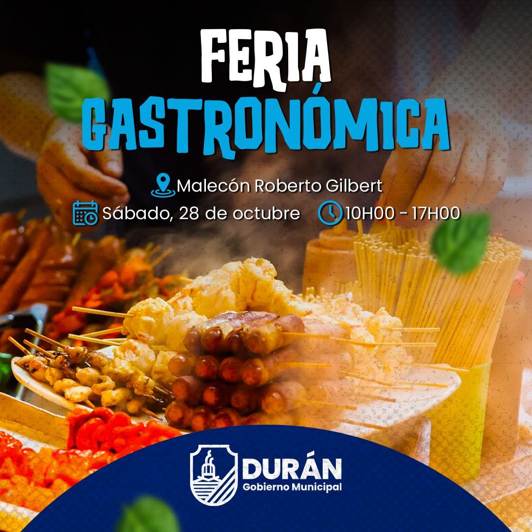 Durán celebra este sábado la Feria Gastronómica en el Malecón Roberto Gilbert