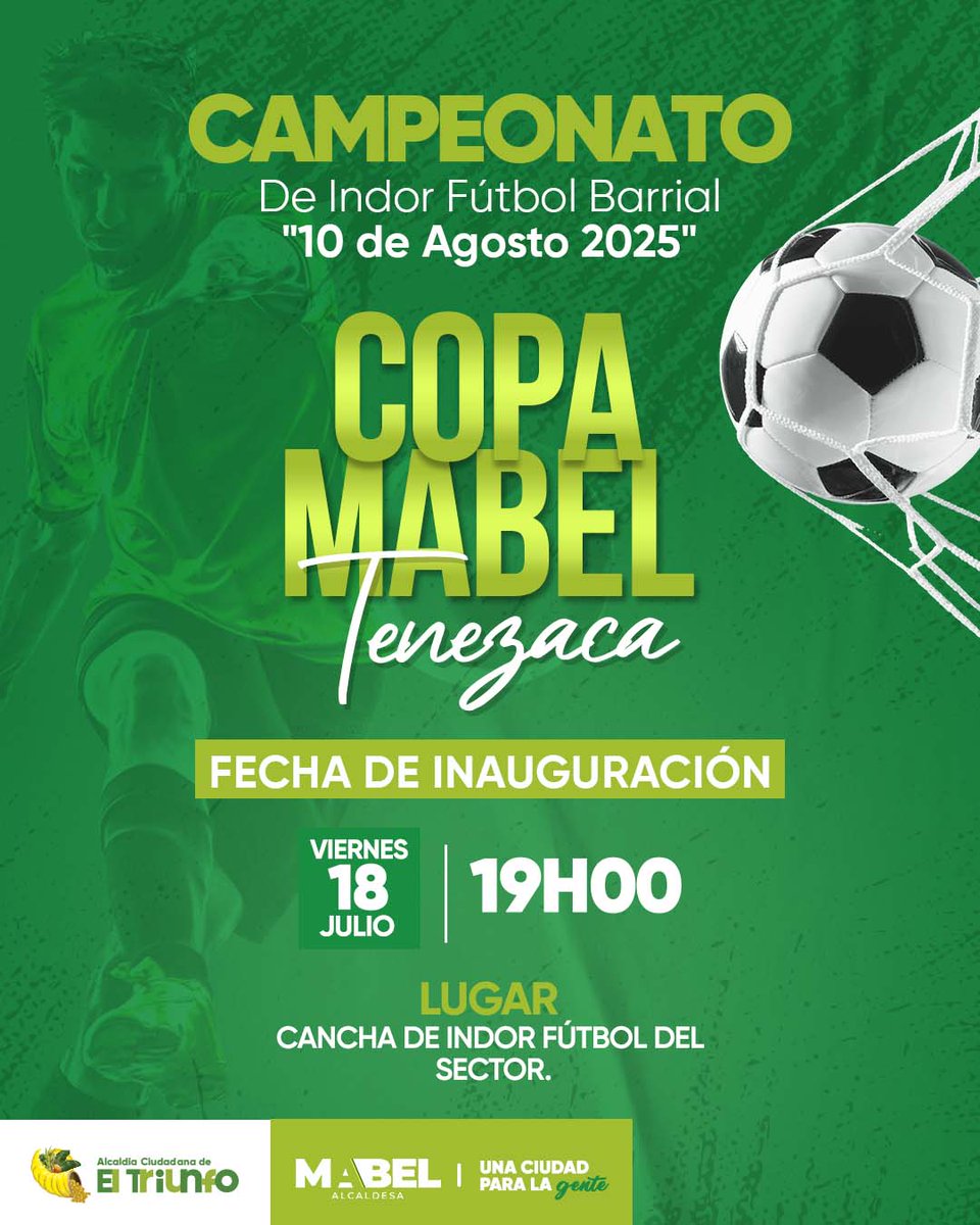 El Triunfo: La Alcaldía inaugura Copa Mabel Tenezaca en el Rpto. 10 de Agosto