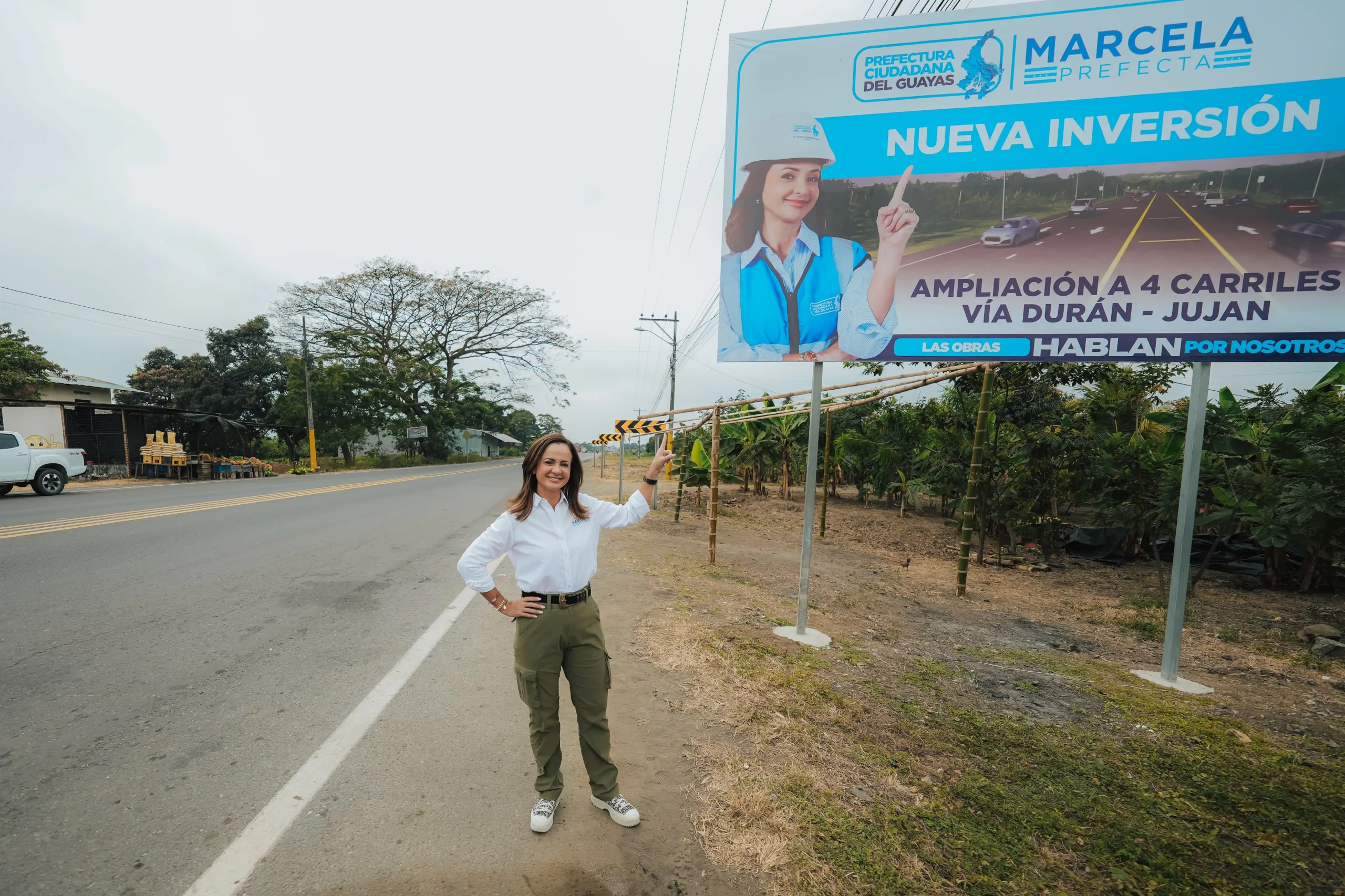 Prefectura anuncia ampliación a 4 carriles de la vía Durán-Jujan en Tres Postes