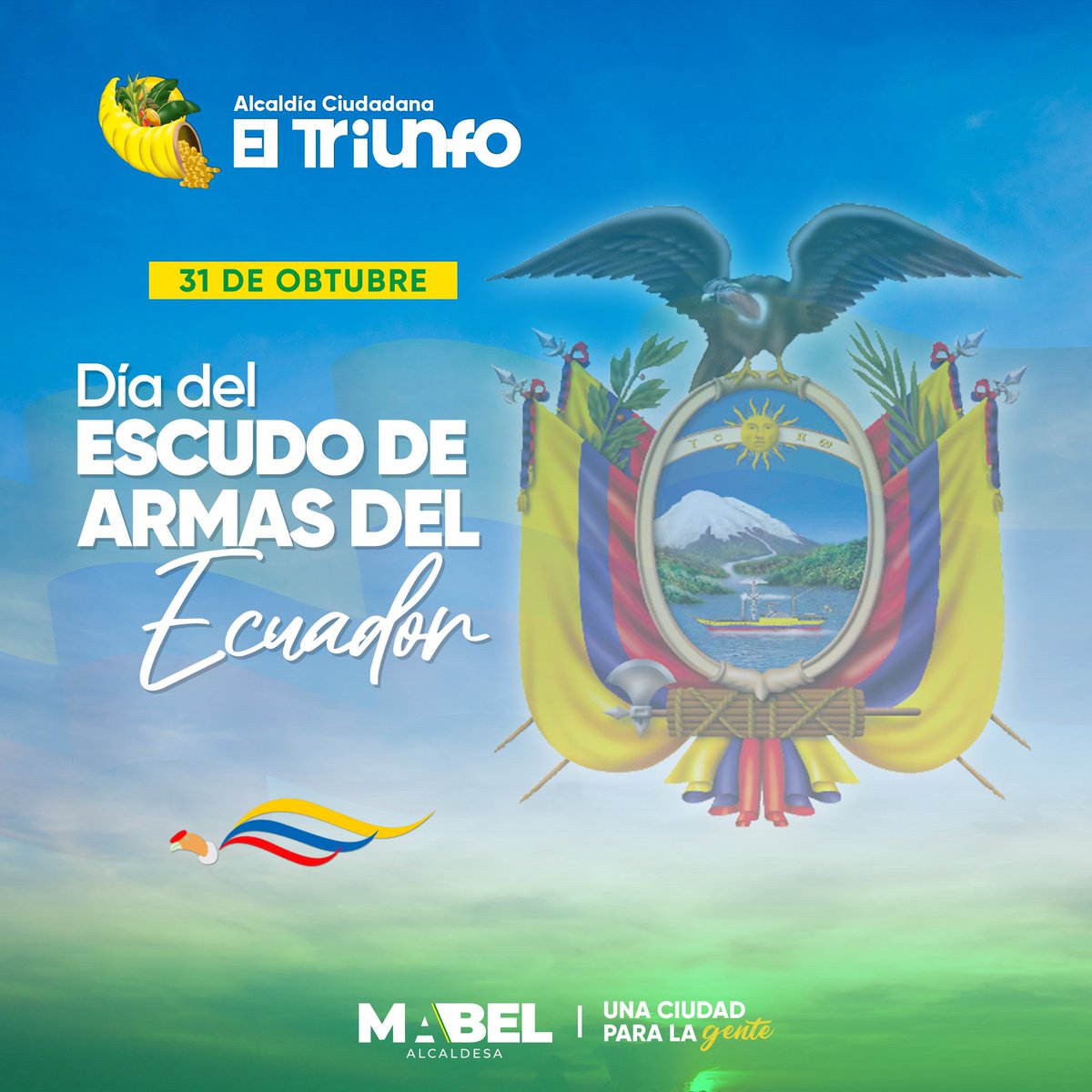 El Triunfo rinde homenaje al Escudo Nacional con acto cívico