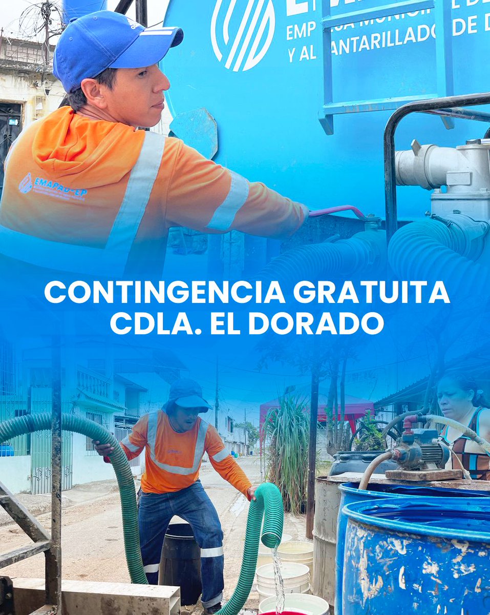 Entrega de agua por cisterna en El Dorado mientras se reparan redes