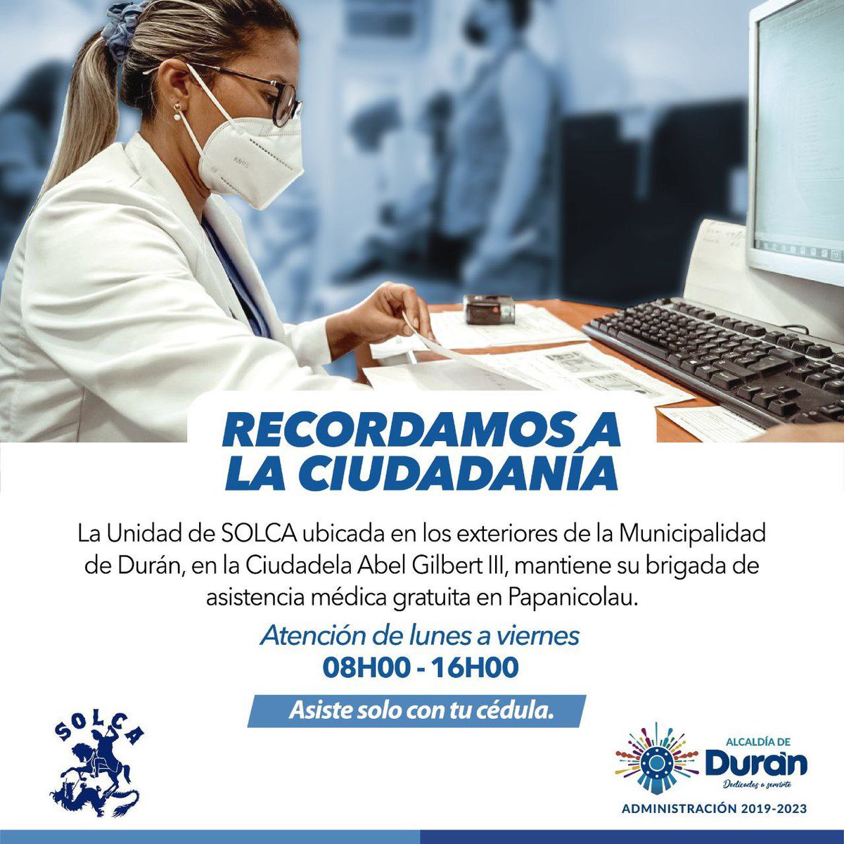 Unidad Móvil del GAD Durán ofrece exámenes Papanicolaou gratis en el parqueadero municipal